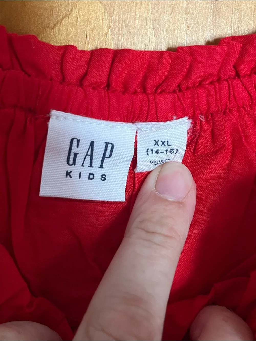 GAP Bright Red Sundress with Ruffle Bodice